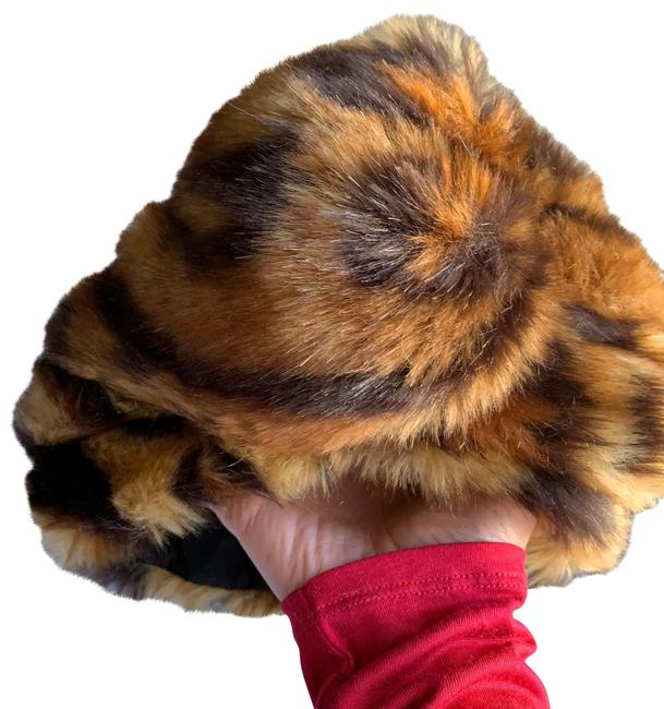 Gucci Brown Beige Light Brown Faux Fur Turban Headband Hat 