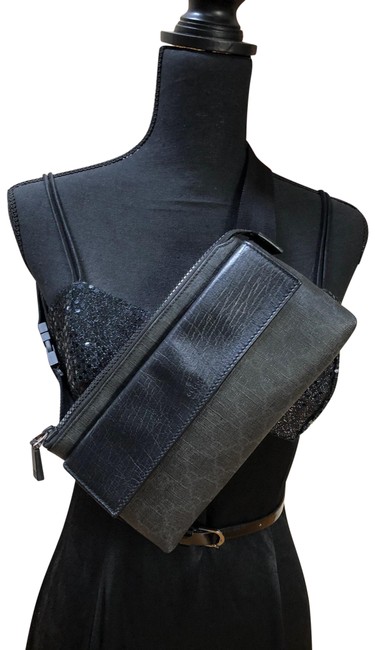 Gucci Bumbag Beltbag Black Monogram Canvas Cross Body Bag 