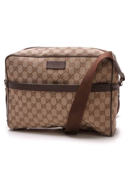 Gucci Camera Case Signature Beige Gg Canvas Messenger Bag 