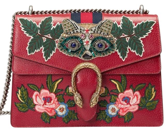 Gucci Dionysus Red Leather Shoulder Bag 