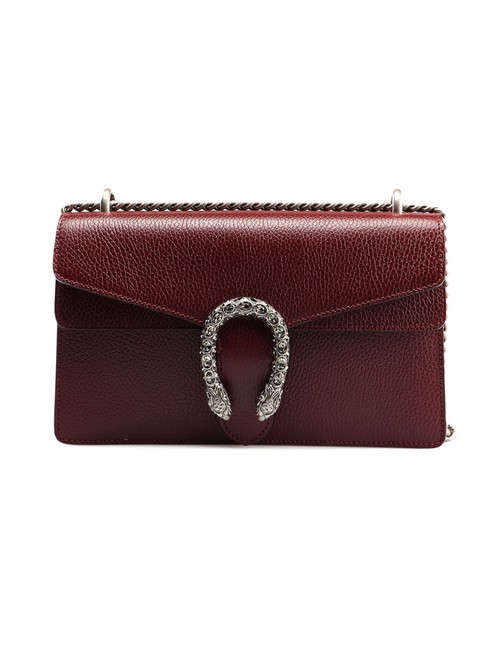 Gucci Dionysus Spk Small Maroon Leather Shoulder Bag 