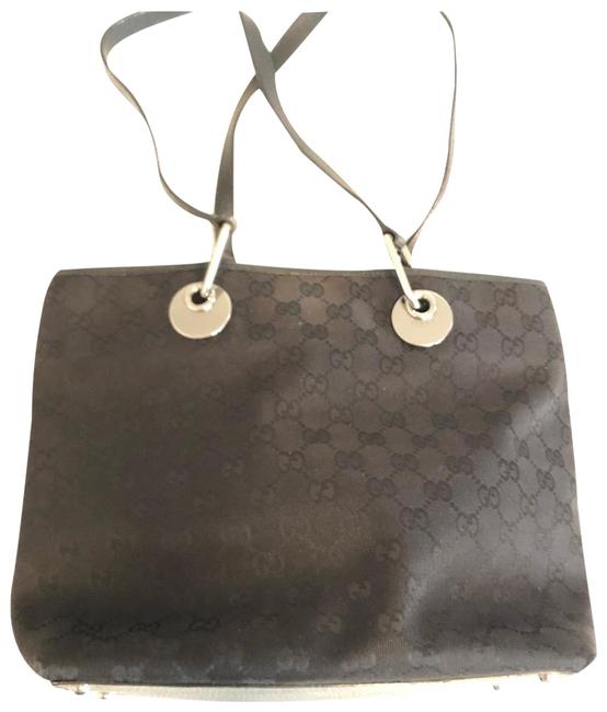 Gucci Eclipse Monogram Black Canvas Shoulder Bag 