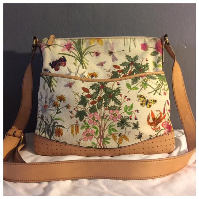 Gucci Flower &amp;bugs Multi Color Canvas Shoulder Bag 