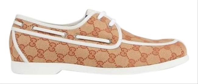 Gucci Gg Canvas Boat Men Flats US 14 