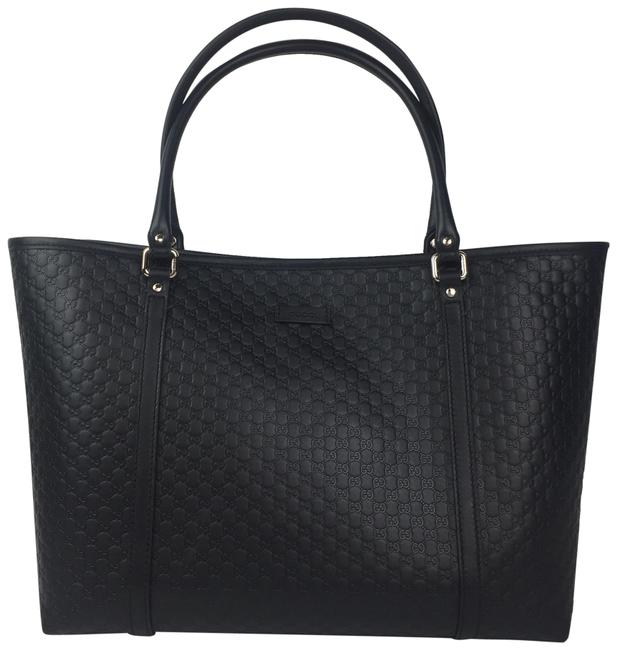 Gucci Gg Guccissima Leather Black Tote 