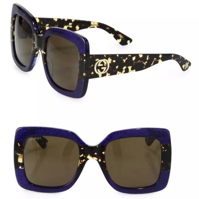 Gucci Glitter Blue Tortoise Overd Gg3870 S 003 Sunglasses 