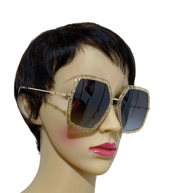 Gucci Gold Gg0106s 56mm Overd Sunglasses 