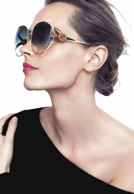 Gucci Gold Gg0225s 001 Gg 0225s Round Sunglasses 