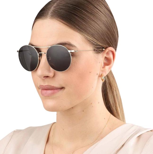 Gucci Gold Grey Gg0680s 001 Round Sunglasses 