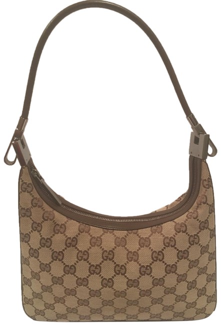 Gucci Guccisimma Small Canvas Leather Brown Canvas Hobo Bag 