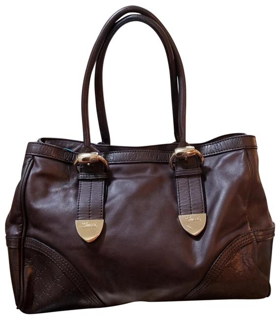 Gucci Handbag Dark Brown Leather Tote 