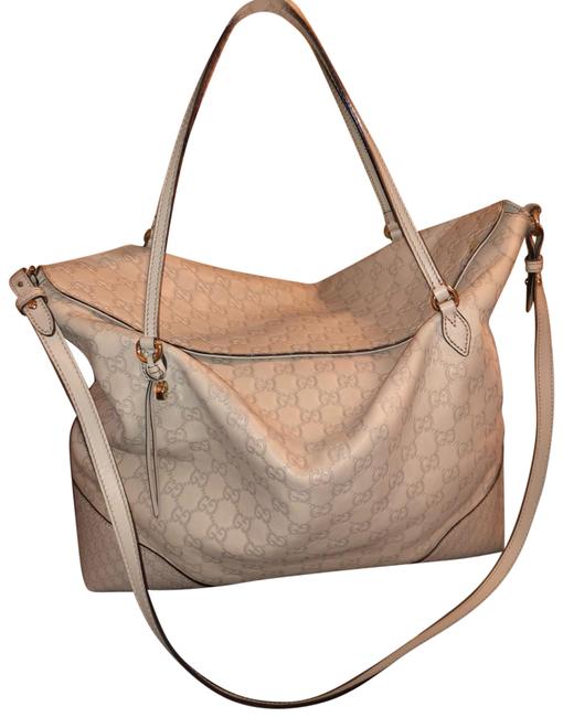 Gucci Handbag White Leather Hobo Bag 