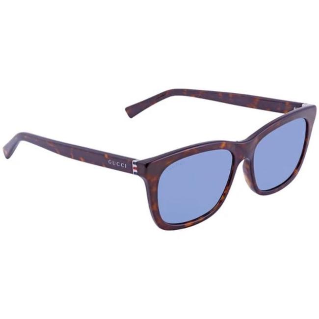Gucci Havana Rectangular Mens Sunglasses 