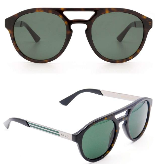 Gucci Havana Ruthenium Green Gg0689s 002 Sunglasses 
