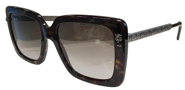 Gucci Havana Silver 002 Womens Gg0216s Fashion Square Sunglasses 