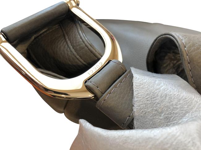 Gucci Hobo With Nice Hobo Dust Included Grey Lather Shoulder Bag 