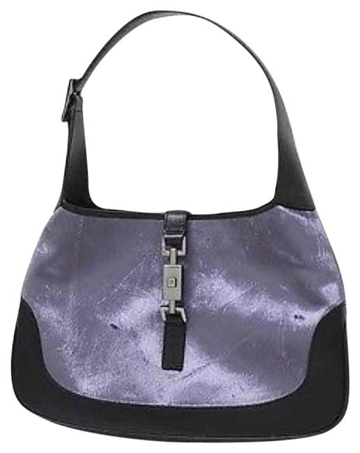 Gucci Jackie Hair and Leather O Purple Pony Fur Shoulder Bag 