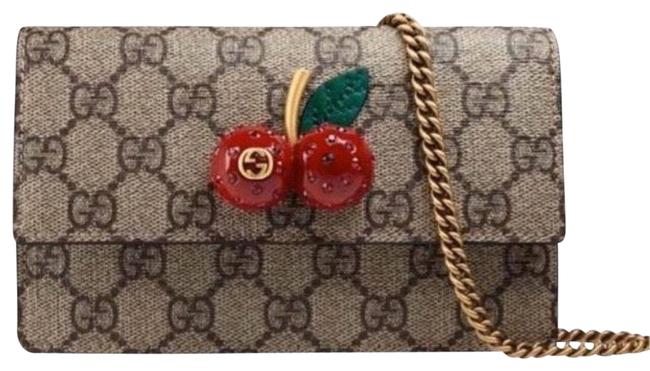 Gucci Limited Edition Cherries Red Leather Shoulder Bag 