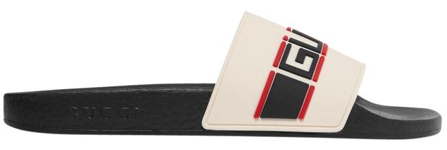 Gucci Logo Embossed Rubber Slides Sandals US 11 