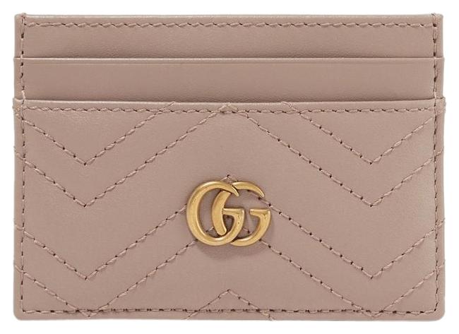 Gucci Marmont Gg Quilted Leather Cardholder Wallet 