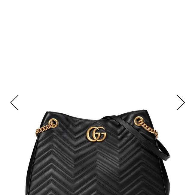 Gucci Shoulder Bag Marmont Like New Condition. Black Leather Satchel 