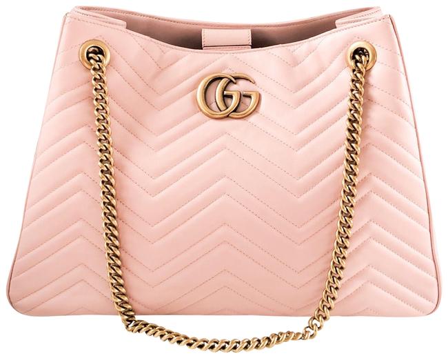 Gucci Marmont Matelasse Leather Chain Tote 