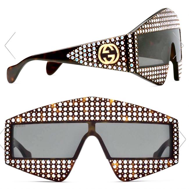 Gucci Mask Crystal Gg 0357s 001 Sunglasses 