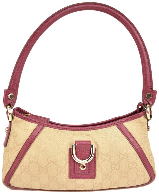 Gucci Mauve Pink Leather &amp; "Gg" Logo Pm Shoulder Bag 