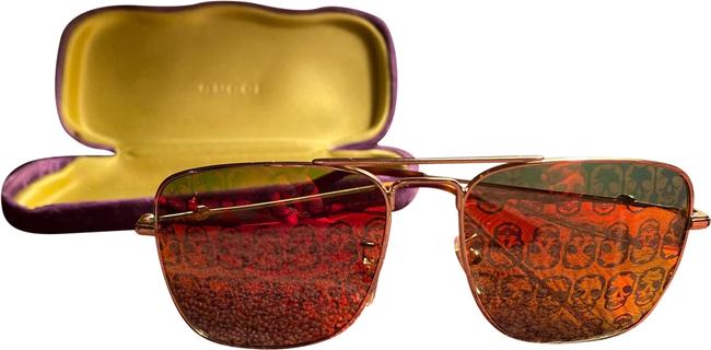 Gucci Metal Skull Aviators Sunglasses 