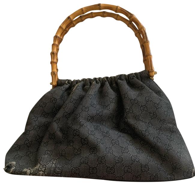Gucci Monogram Black Fabric Hobo Bag 