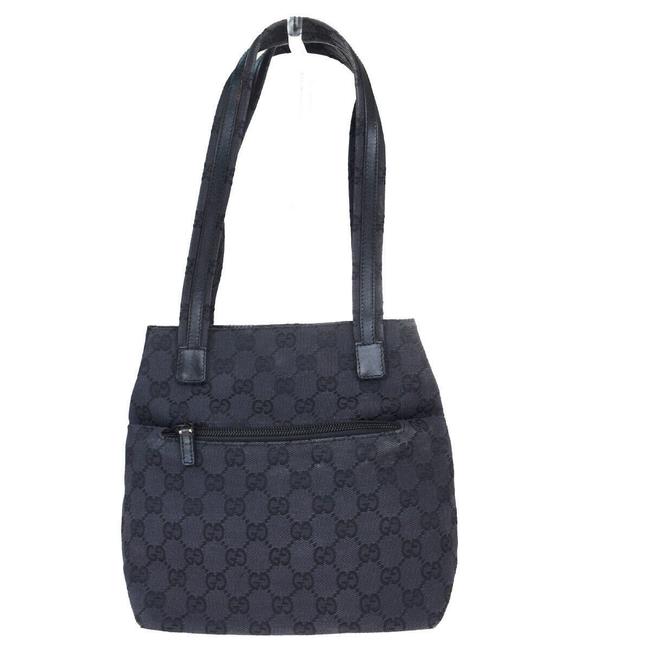 Gucci Monogram Purse Black Gg Supreme Canvas Shoulder Bag 