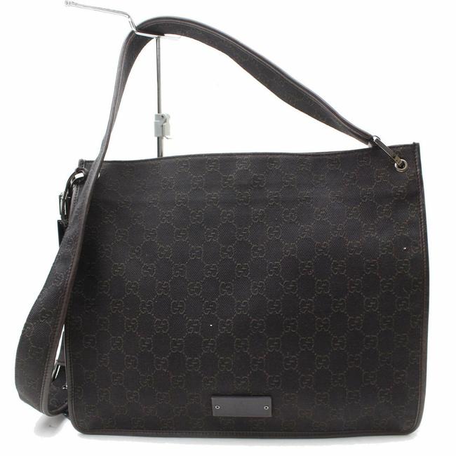 Gucci Messenger Monogram Signature 869979 Brown Canvas Shoulder Bag 