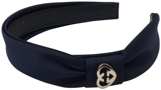 Gucci Multicolor Midnight Blue Canvas Gg Heart Logo Headband Hat 