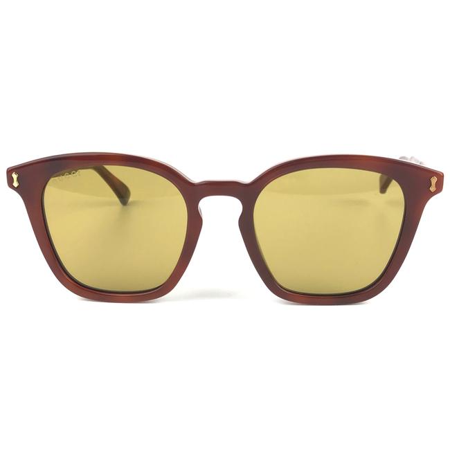 Gucci Multicolor New Gg0125s Havana Square Mens Sunglasses 