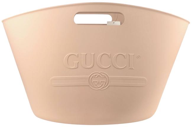 Gucci New Logo Red Pink Rubber Tote 