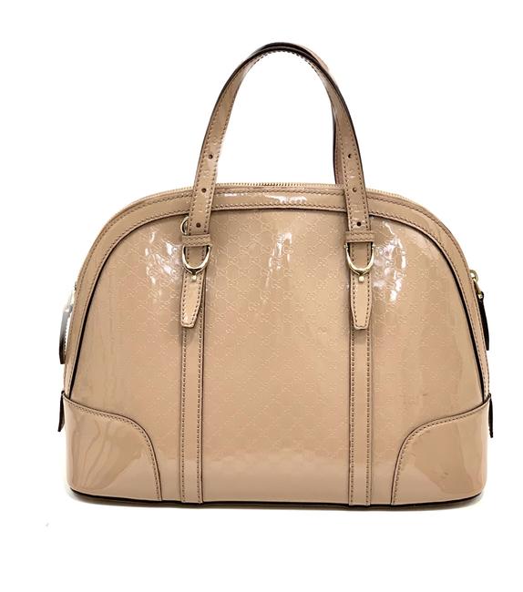 Gucci Nice Nude Patent Microguccissima Satchel 