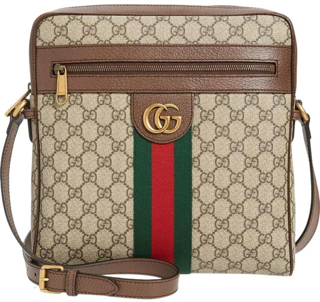 Gucci Ophidia New Web Purse Brown Gg Supreme Canvas Cross Body Bag 
