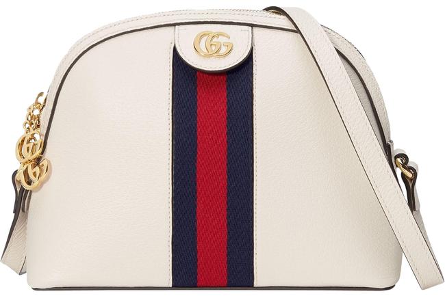Gucci Ophidia Small White Leather Shoulder Bag 
