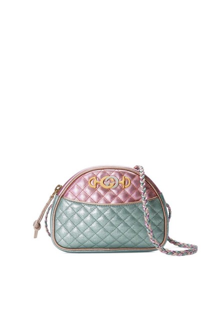 Gucci Pink and Blue Leather Cross Body Bag 