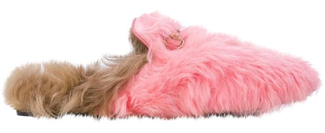 Gucci Pink Wool Princetown Mules Flats 