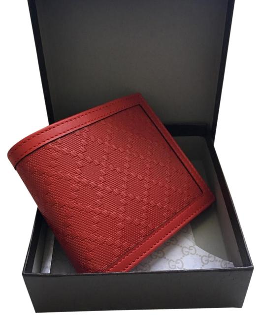 Gucci Red Board Hilary Lux Diamond 534041 Wallet 