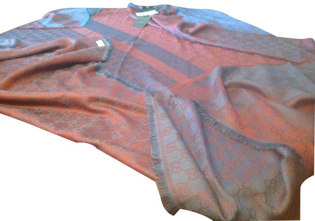 Gucci Red Lacquer Signature Scarf Scarf Wrap 