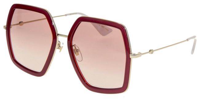 Gucci Red Pink Gold Overd Mirrored Retro Gg0106s Sunglasses 