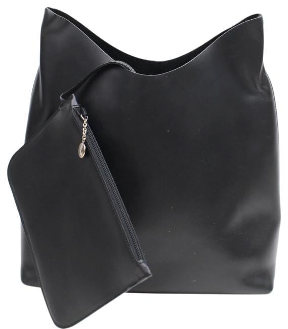 Gucci Satchel with Smaller Pouch 2 In 1 Black Leather Hobo Bag 