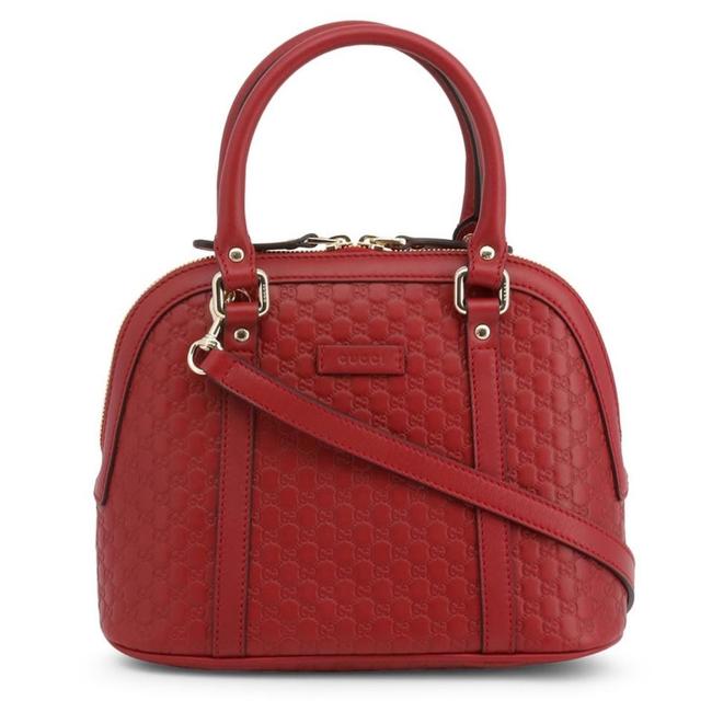 Gucci Shoulder Bag Dome Mini Micro Red Leather Satchel 