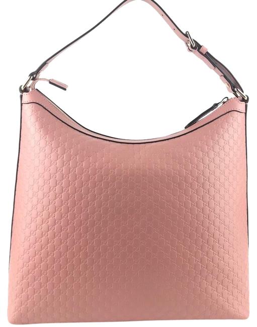Gucci Shoulder Interlocking Lightblue Calfskin Pink Leather Cross Body Bag 