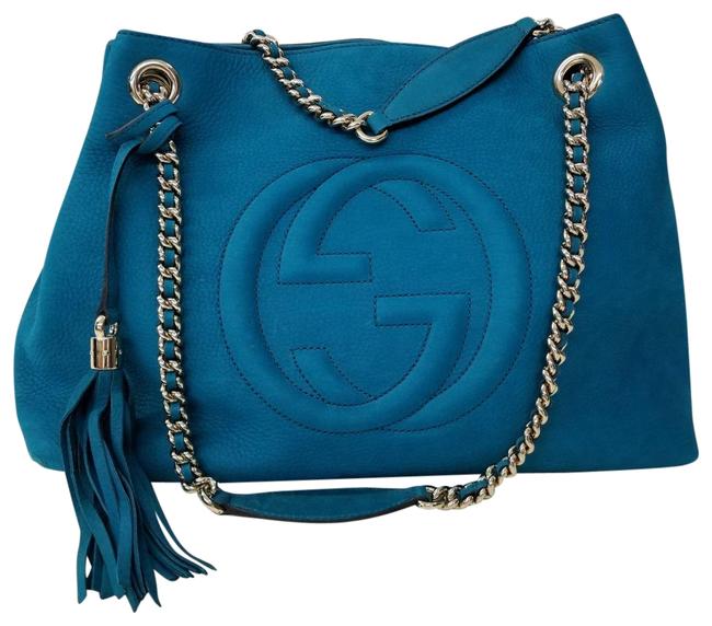 Gucci Soho Turquoise Suede Shoulder Bag 