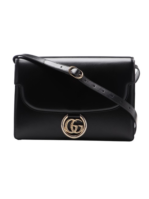 Gucci Spk New Medium Black Leather Shoulder Bag 