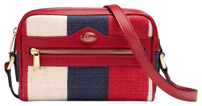 Gucci Stripes Blended Fabrics Canvas Shoulder Bag 