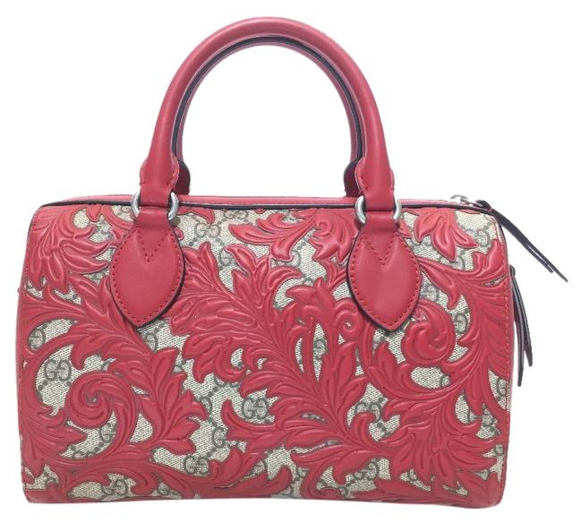 Gucci Top Handle Bag Handbag 409529 Red Leather Satchel 